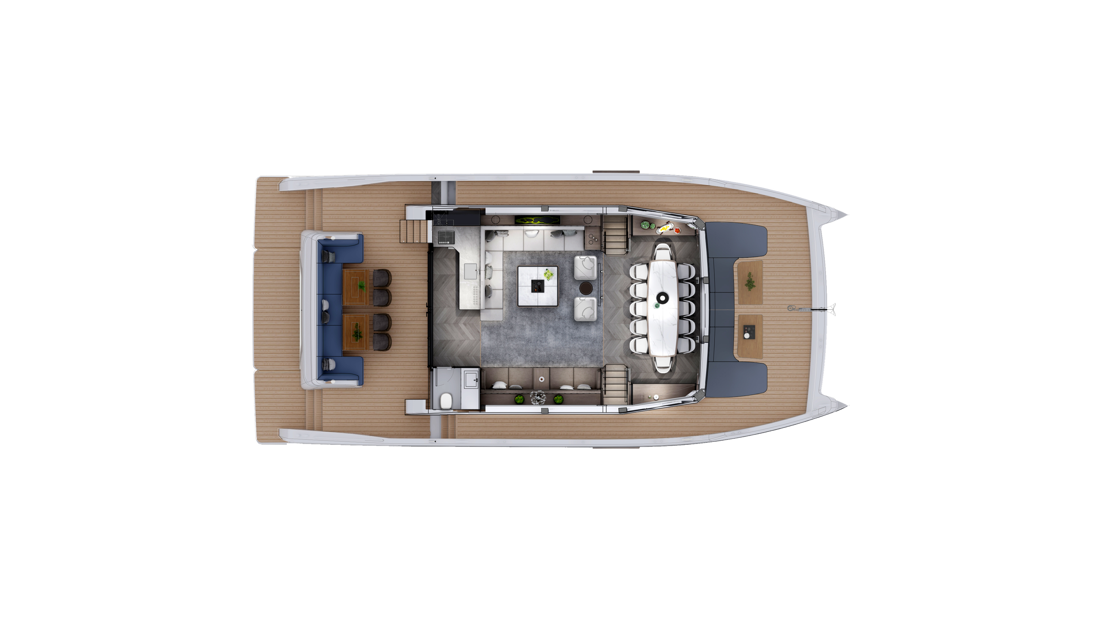 Main Deck of Oceanwalker S60 yacht