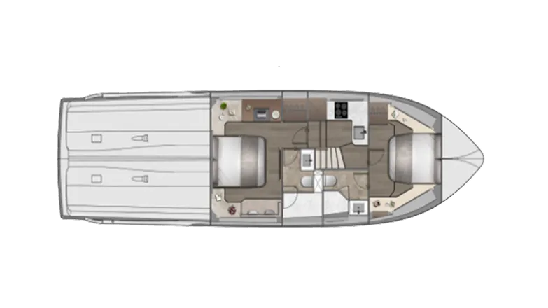 Fly Deck of Oceanwalker 53 yacht