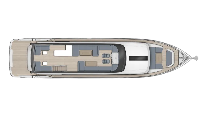 Lower Deck of Oceanwalker X62 yacht